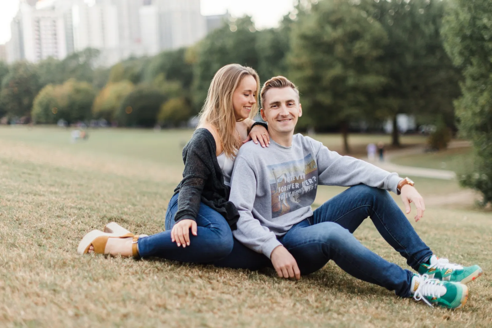 Engagement portrait at Piedmont Park